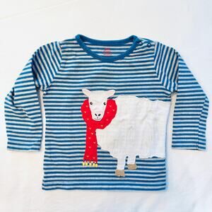 Mini Boden Shirt Boys Size 18-24M Long Sleeves Baby Boy Sheep Fall Winter